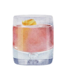 An illustration of the perfect Negroni serve using Knightor Vermouth